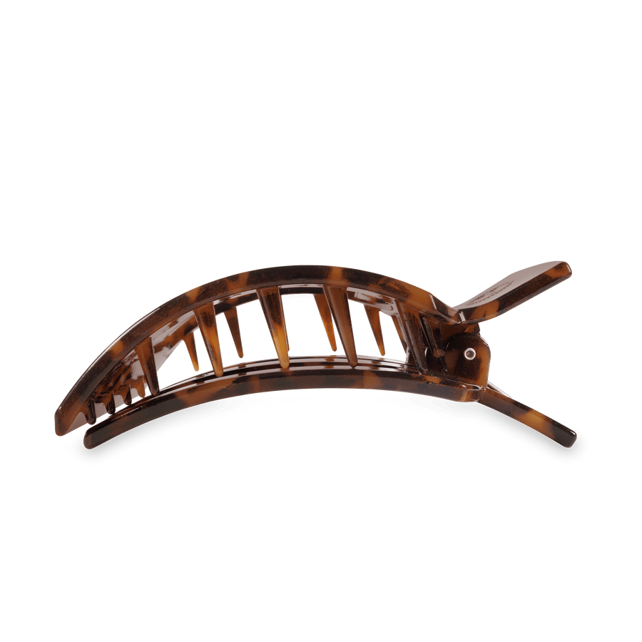 Tortoise Large Flat Square Hair Clip - Glamourous Grace