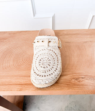 Treads Clogs in White - Glamourous Grace