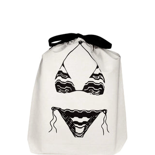 Triangle Bikini Travel Bag – Cream - Glamourous Grace