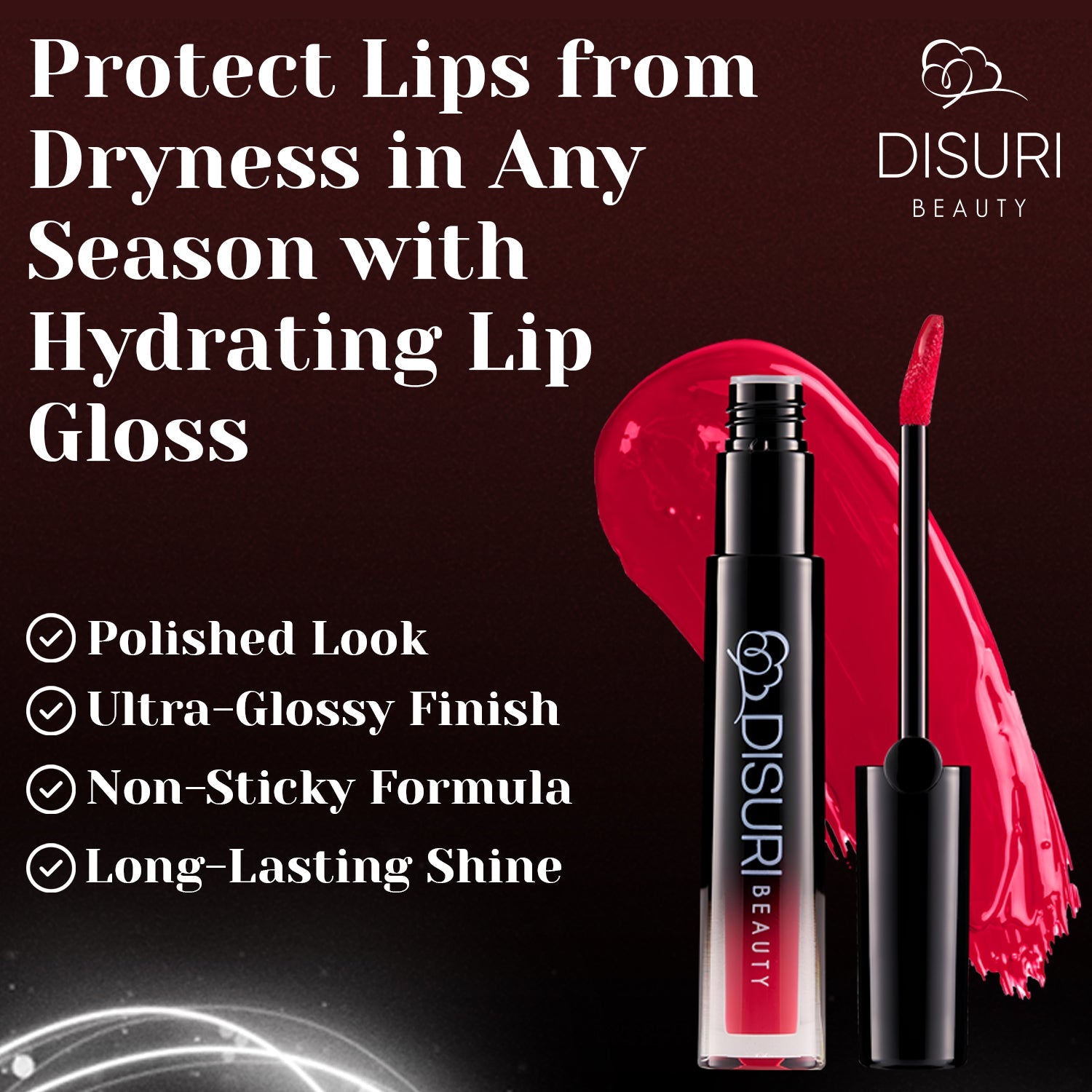 DISURI Beauty Glossy Blast Lip Gloss - Viola (M39)