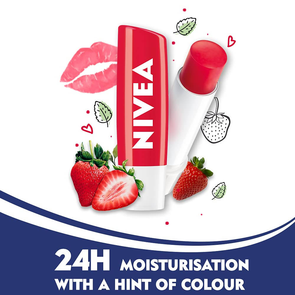 Nivea Strawberry Shine Lip Balm - Glamourous Grace