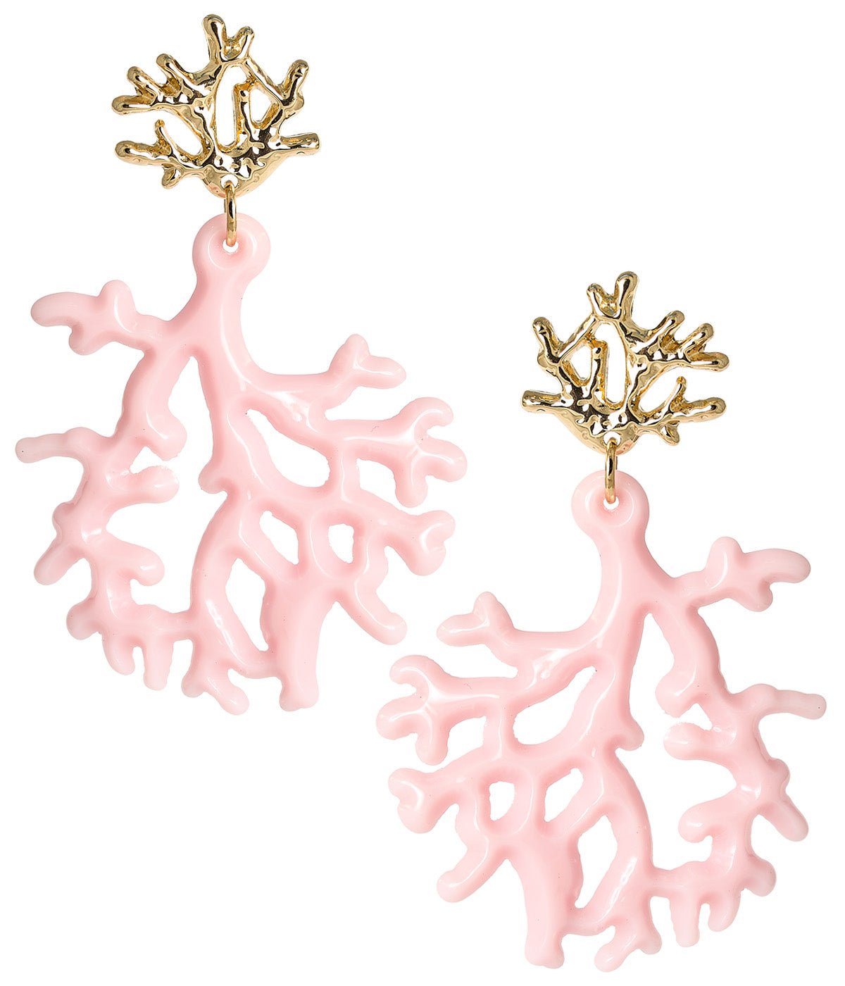 Tula - Coral Acrylic Earring - Glamourous Grace