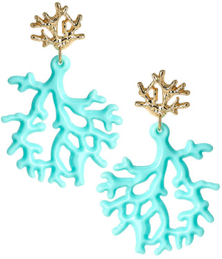 Tula - Coral Acrylic Earring - Glamourous Grace