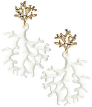 Tula - Coral Acrylic Earring - Glamourous Grace