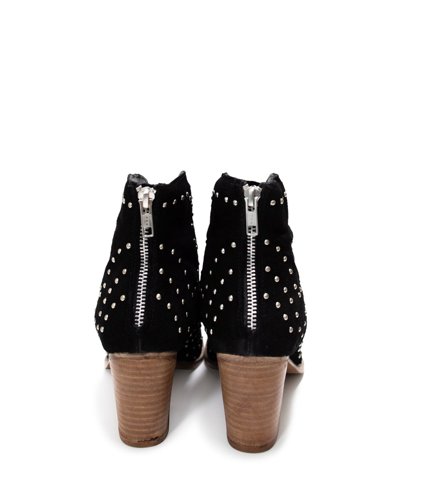 Twilight Studded Heeled Ankle Boot in Black - Glamourous Grace