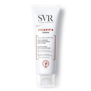 SVR Cicavit+ Creme: Intensive Redness Relief & Skin Repair Cream | Hypoallergenic, Fragrance-Free for Sensitive, Damaged Skin (1.35 fl oz) - Glamourous Grace