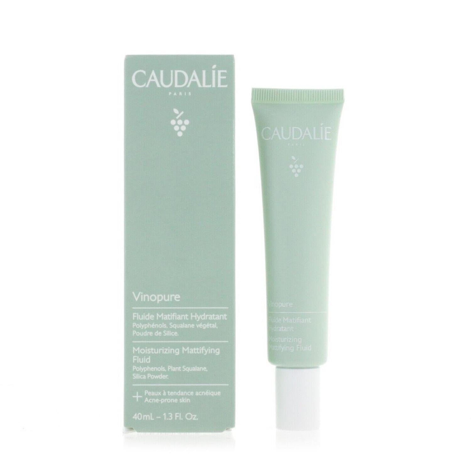 Caudalie Vinopure Mattifying Fluid - Natural Vegan Skincare for Acne-Prone Oily Skin, 1.35 fl oz - Glamourous Grace