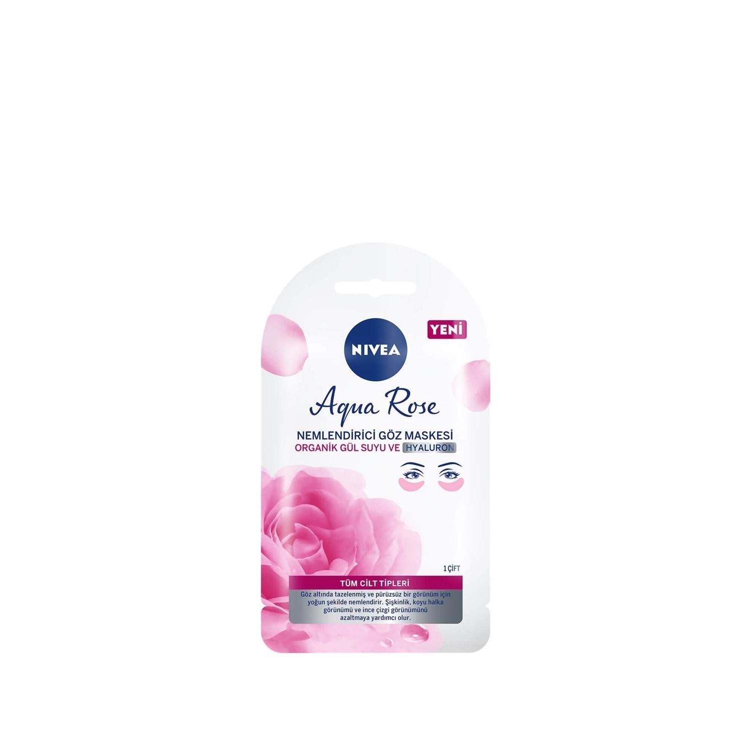 Nivea Aqua Rose Hydrating Under Eye Mask - Soothing Dryness & Revitalizing Tired Eyes - Glamourous Grace