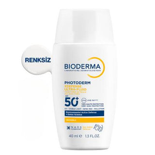 Bioderma SPF50+ Sunscreen: Ultra Fluid, Lightweight, Broad Spectrum Protection for All Skin Types - Daily Antioxidant Defense, Non-Greasy & Tintless - Glamourous Grace