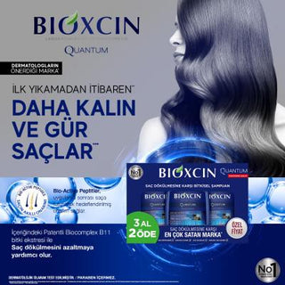Bioxcin Quantum Shampoo for Dry-Normal Hair - Nourishing, Moisturizing, Argan Oil & Keratin Enriched - Glamourous Grace