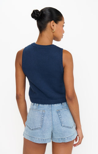 Milo Navy Flag Knit Tank