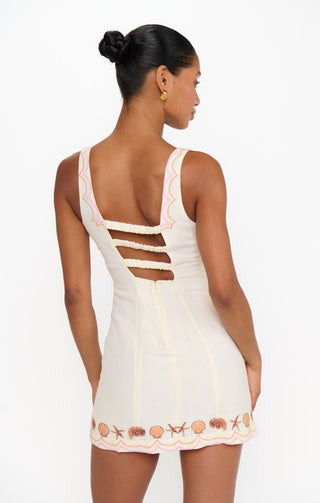 Steph Beachfront Embroidery Mini Dress