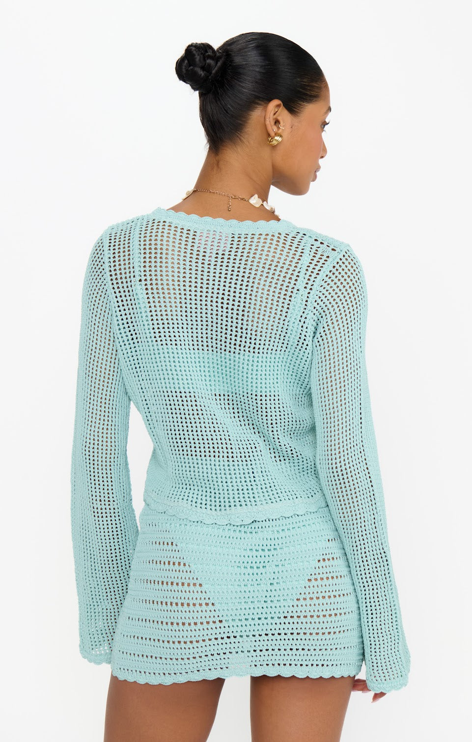 Offshore Jelly Mint Crochet Top