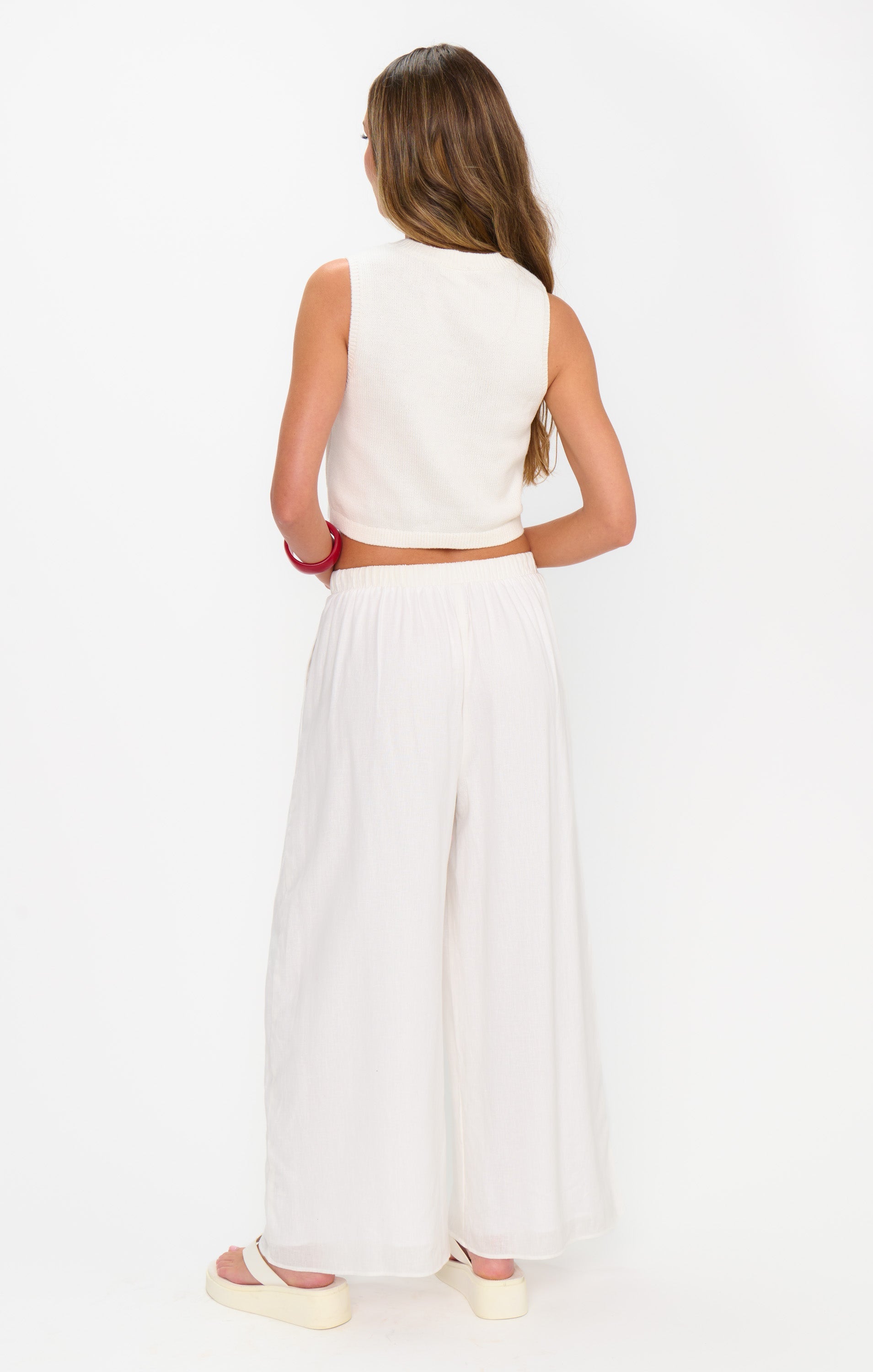 Kick Back White Linen Pants - Glamourous Grace