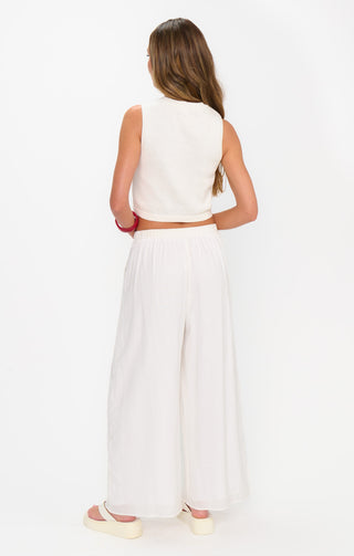 Kick Back White Linen Pants - Glamourous Grace