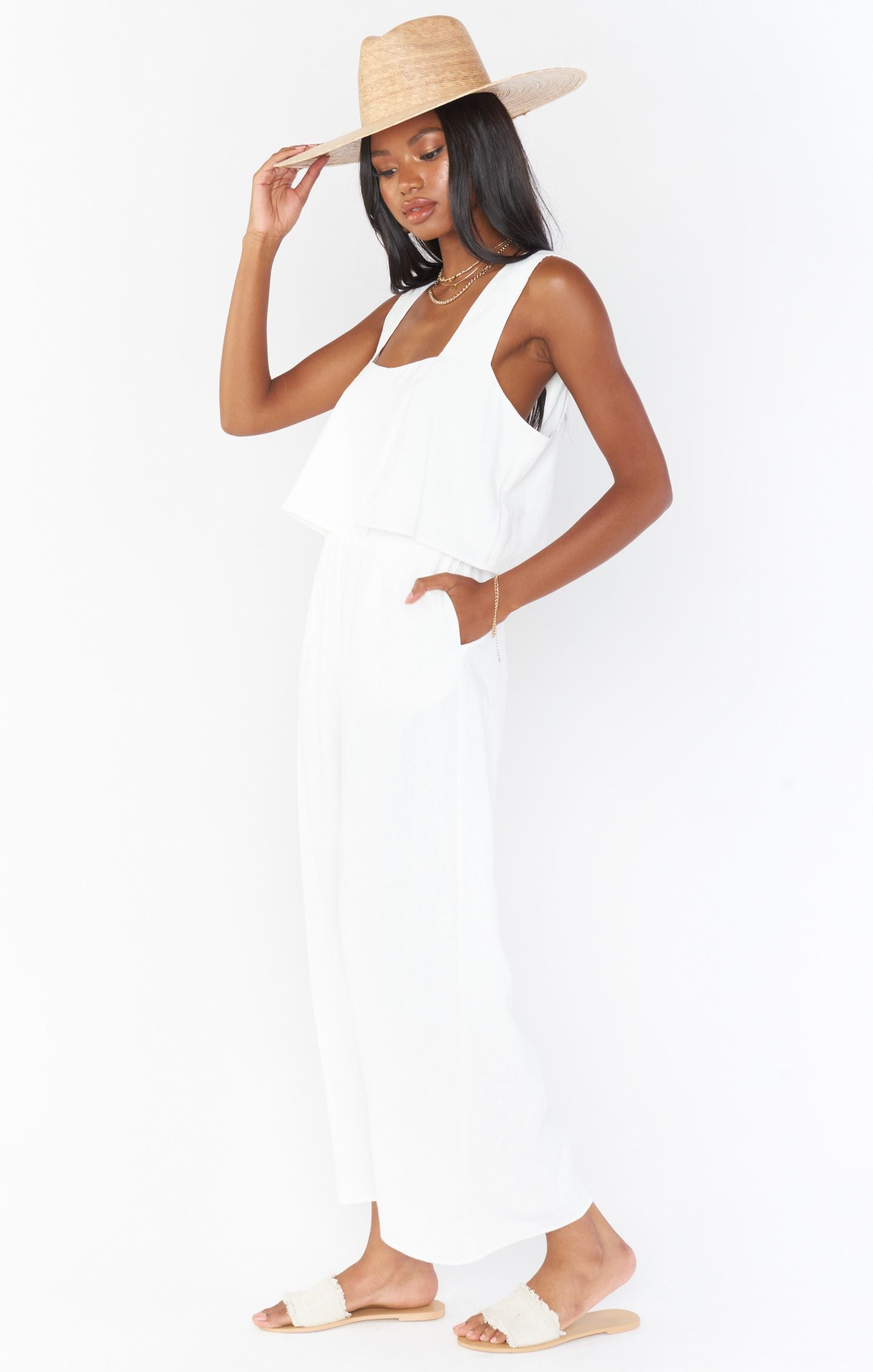 Kick Back White Linen Pants - Glamourous Grace