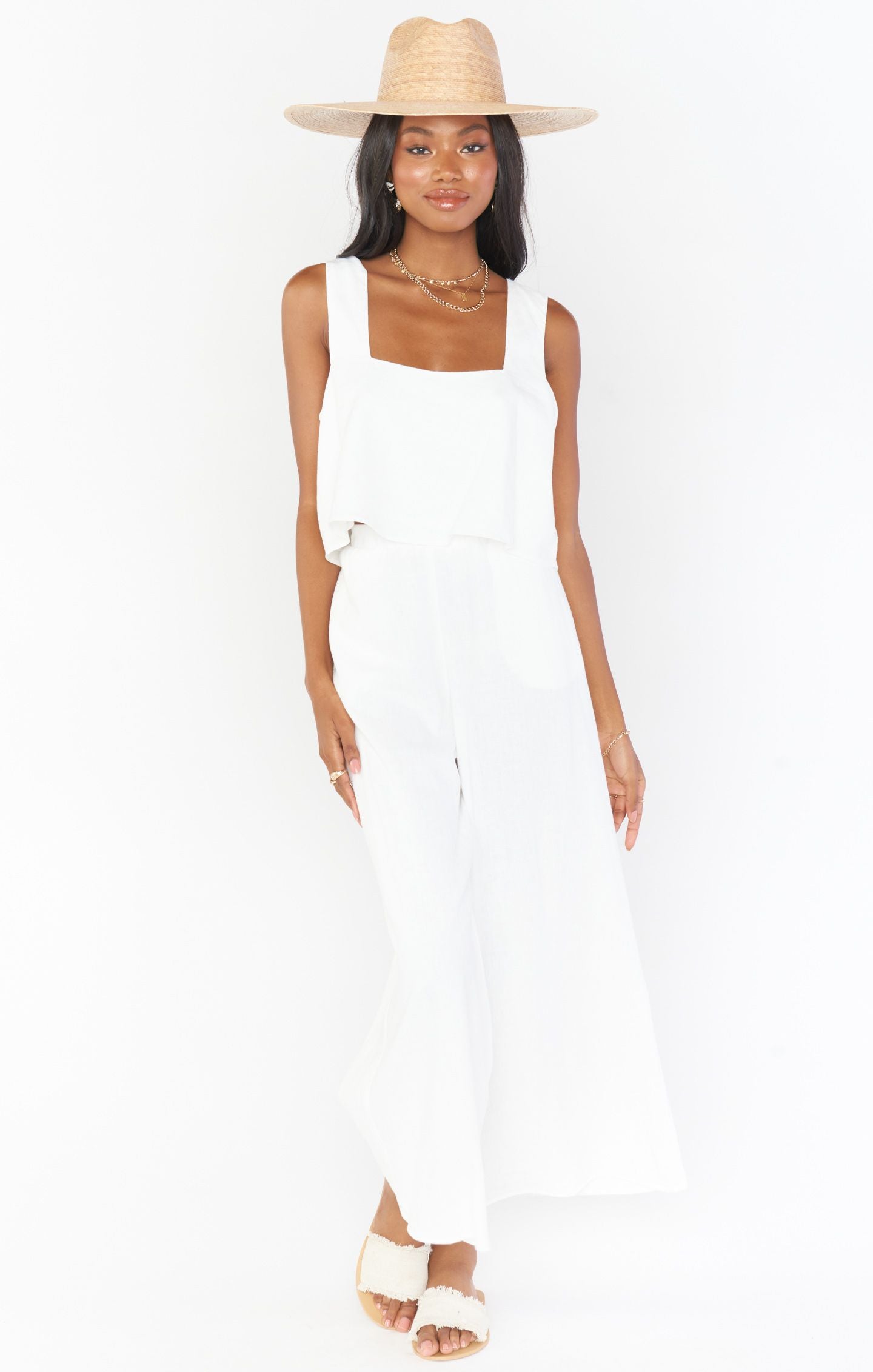 Kick Back White Linen Pants - Glamourous Grace