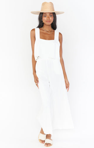 Kick Back White Linen Pants - Glamourous Grace
