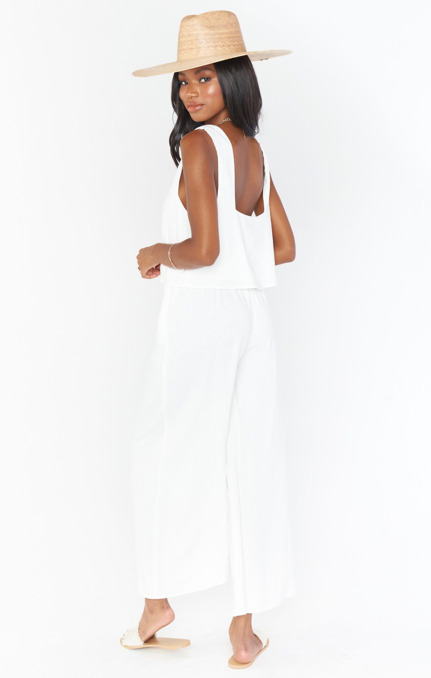 Kick Back White Linen Pants - Glamourous Grace