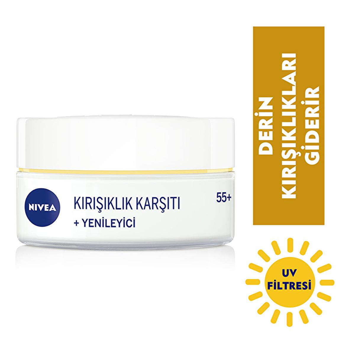 Nivea Anti-Wrinkle Face Cream for Mature Skin 55+ - Deep Moisturization & UV Protection - Glamourous Grace