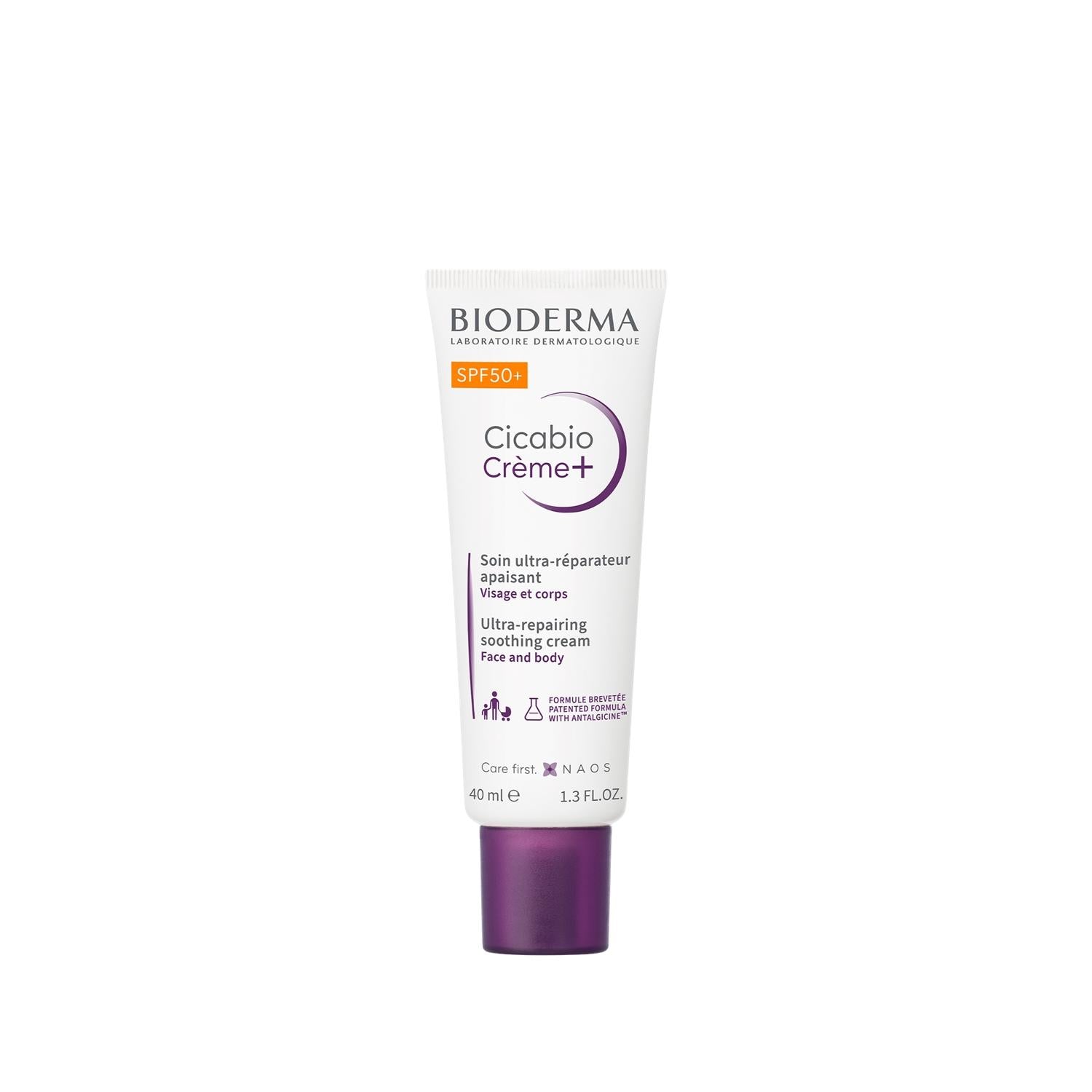 Bioderma Cicabio Cream+ SPF 50+ Sunscreen Repair Cream for Sensitive Skin - 40ml - Glamourous Grace