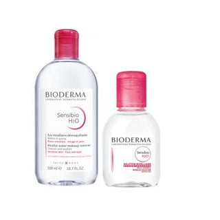 Bioderma Sensibio H2O Micellar Water Set for Sensitive Skin - Gentle Makeup Remover, Hypoallergenic & Fragrance-Free, 500ml + 100ml - Glamourous Grace