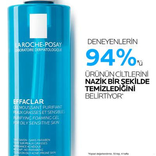 La Roche-Posay Effaclar: Oil Control & Acne Defense Facial Cleansing Gel - 400ml | Deep Pore Cleanser with Salicylic Acid