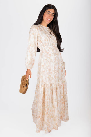 Valentina Dress (Beige)
