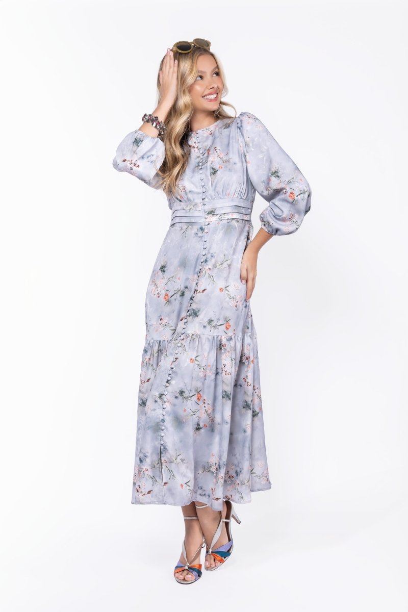 Valentina Dress (Blue Grey) - Glamourous Grace