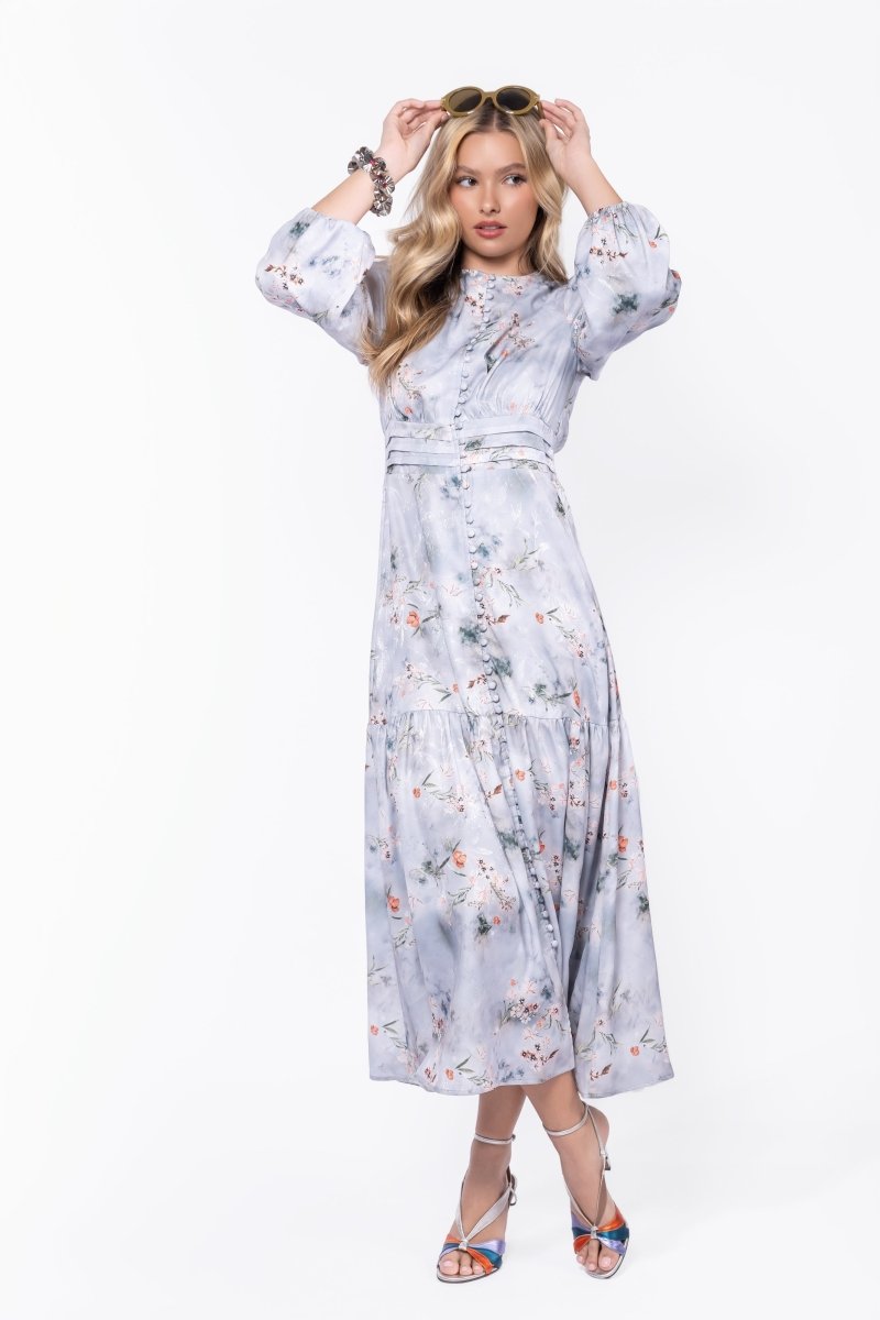 Valentina Dress (Blue Grey) - Glamourous Grace