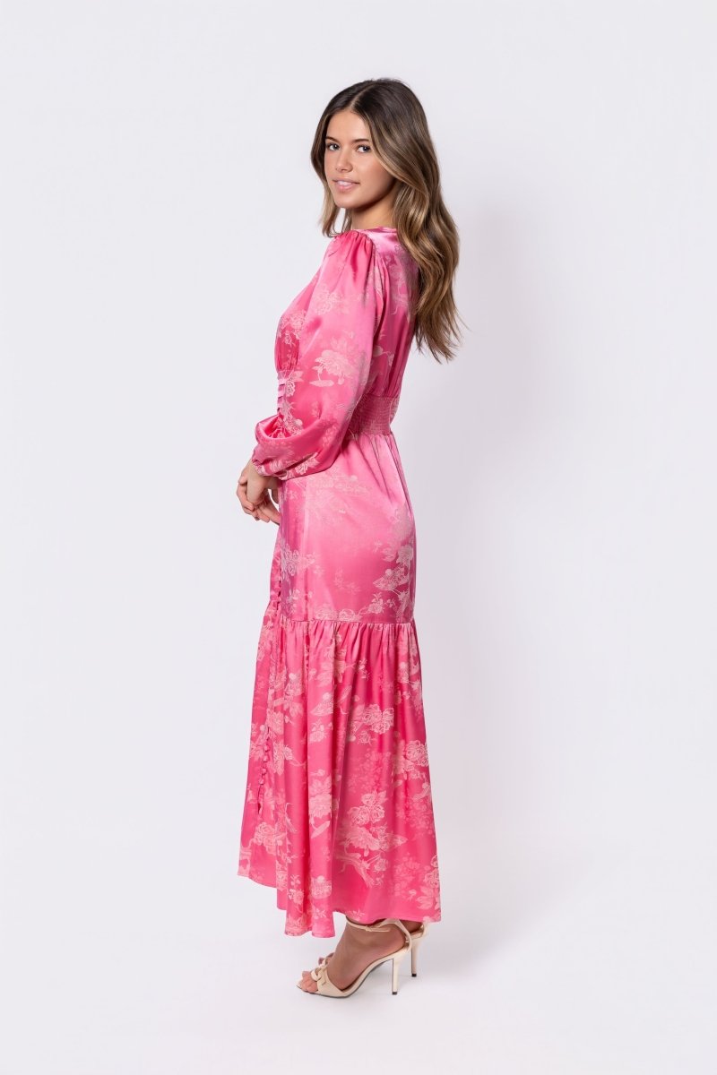 Valentina Dress (Coral Peach) - Glamourous Grace