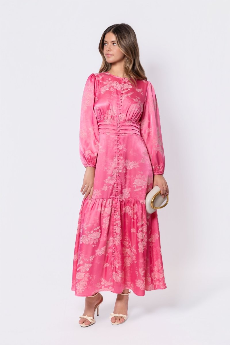 Valentina Dress (Coral Peach) - Glamourous Grace