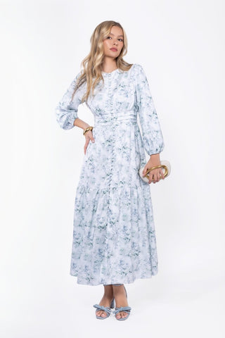 Valentina Dress (Green Flower)