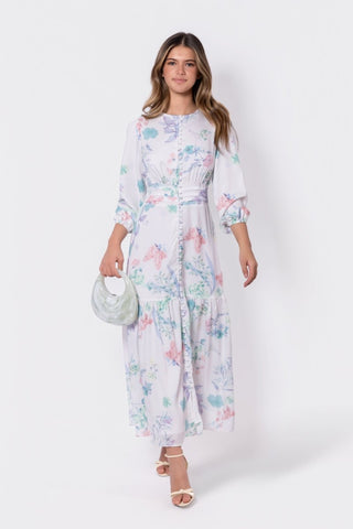 Valentina Dress (Ivory Green)