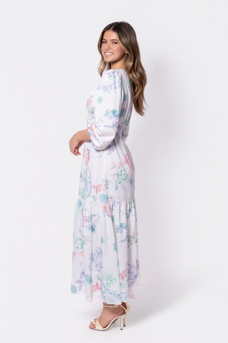 Valentina Dress (Ivory Green) - Glamourous Grace