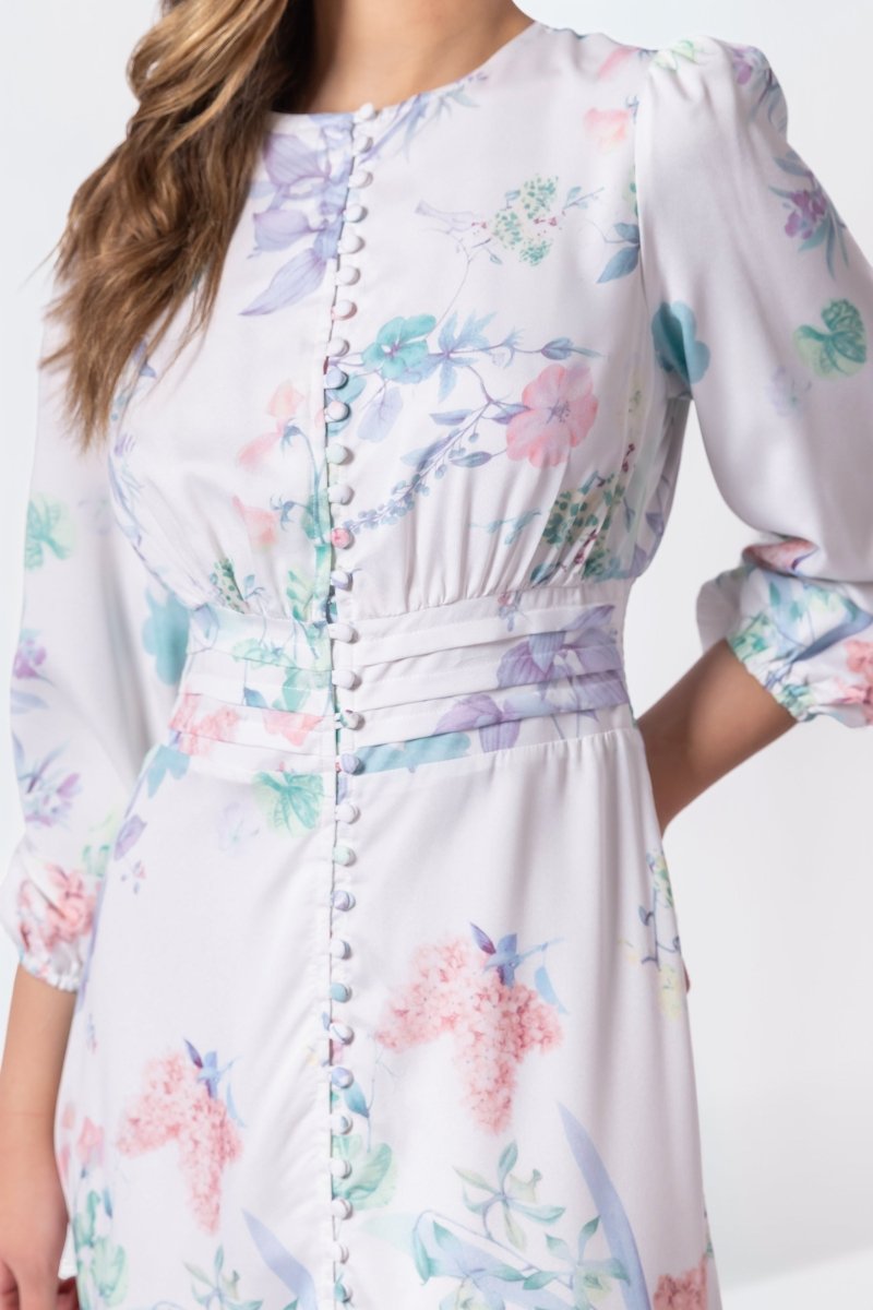 Valentina Dress (Ivory Green) - Glamourous Grace