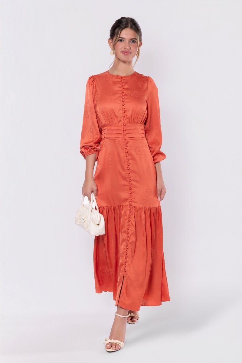 Valentina Dress (Orange) - Glamourous Grace