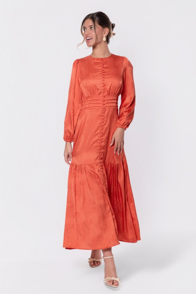 Valentina Dress (Orange) - Glamourous Grace