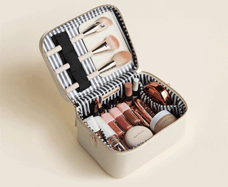 Jetsetter Train Case - Black - Luxury Travel Makeup Case