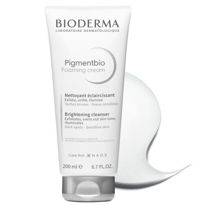 Bioderma Pigmentbio Foaming Cream Cleanser for Sensitive Skin - Gentle, Dermatologically Tested, 6.76 fl oz - Glamourous Grace