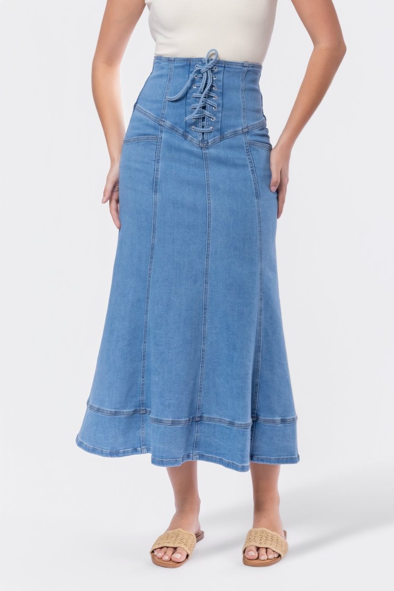 Vera Skirt (Blue) - Glamourous Grace