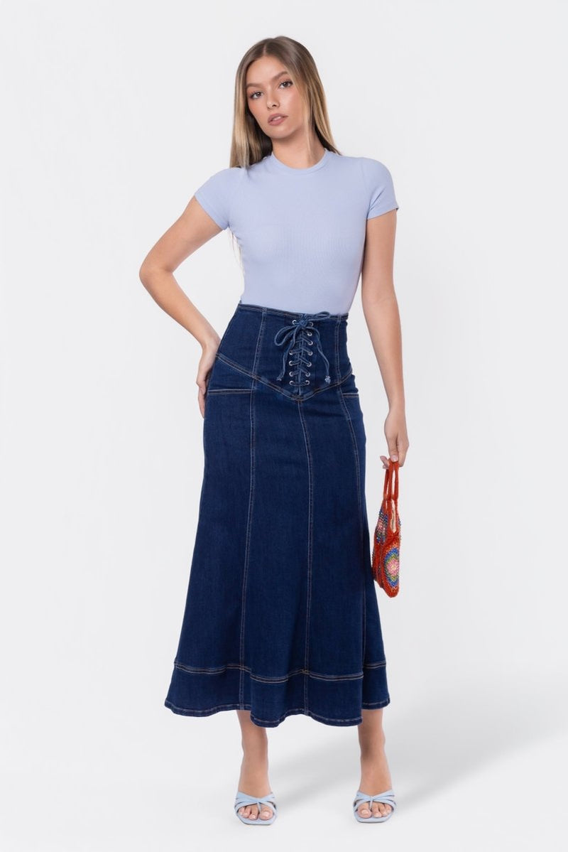 Vera Skirt (Dark Blue) - Glamourous Grace