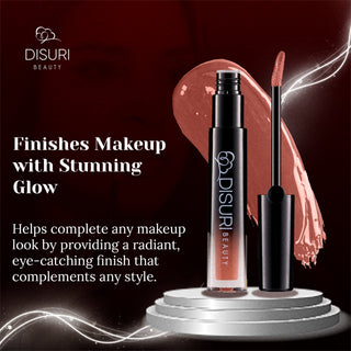 DISURI Beauty Glossy Blast Lip Gloss - Brown Sugar Blush (M58)