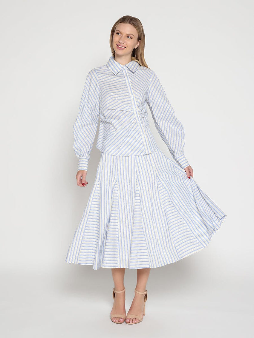 Vertical and Horizontal Striped Shirt