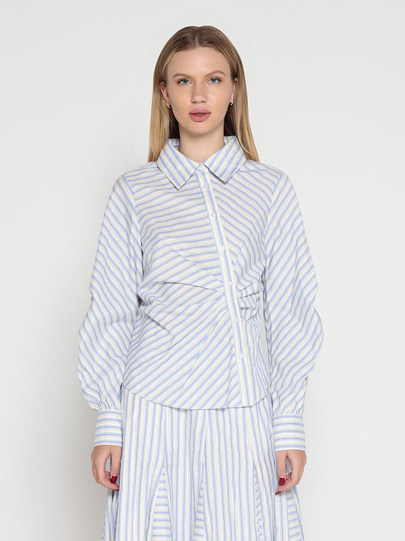 Vertical and Horizontal Striped Shirt - Glamourous Grace