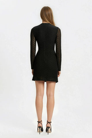 Vezza Floral Mesh Dress – Black (Final Sale) - Glamourous Grace