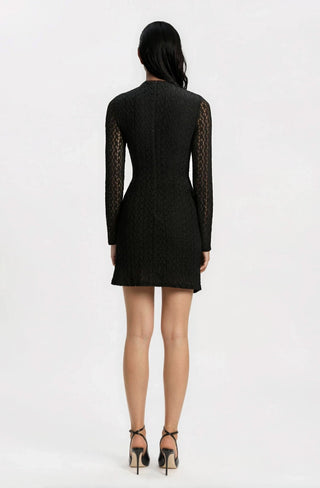 Vezza Floral Mesh Dress – Black (Final Sale) - Glamourous Grace