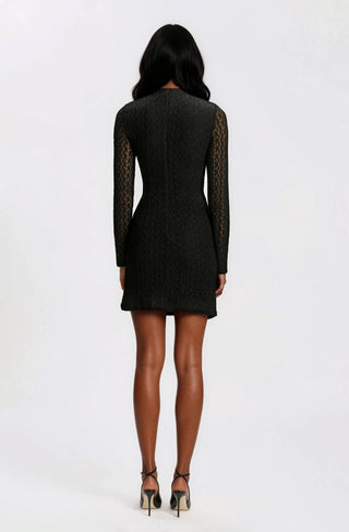 Vezza Floral Mesh Dress – Black (Final Sale) - Glamourous Grace