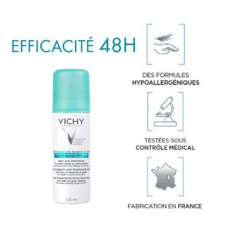Vichy 48H Anti-Perspirant Aerosol Deodorant, No Marks