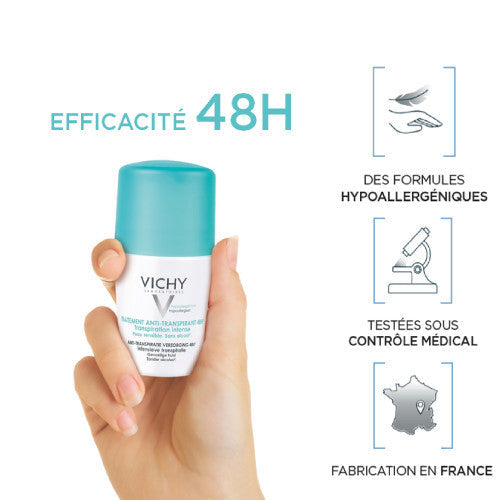 Vichy 48H Anti-Perspirant Roll-On Deodorant Bille